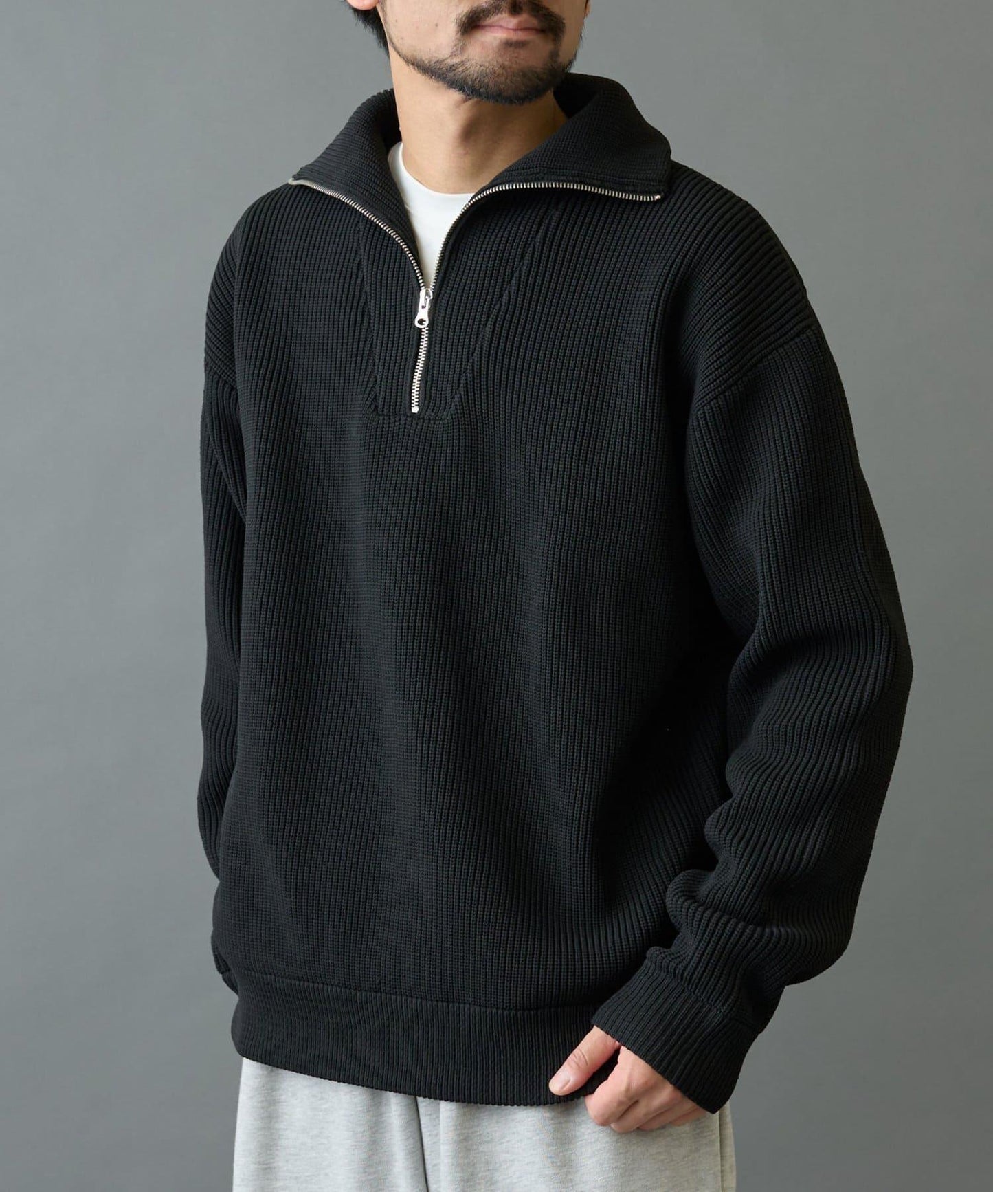 【復刻】科技針織半拉鍊