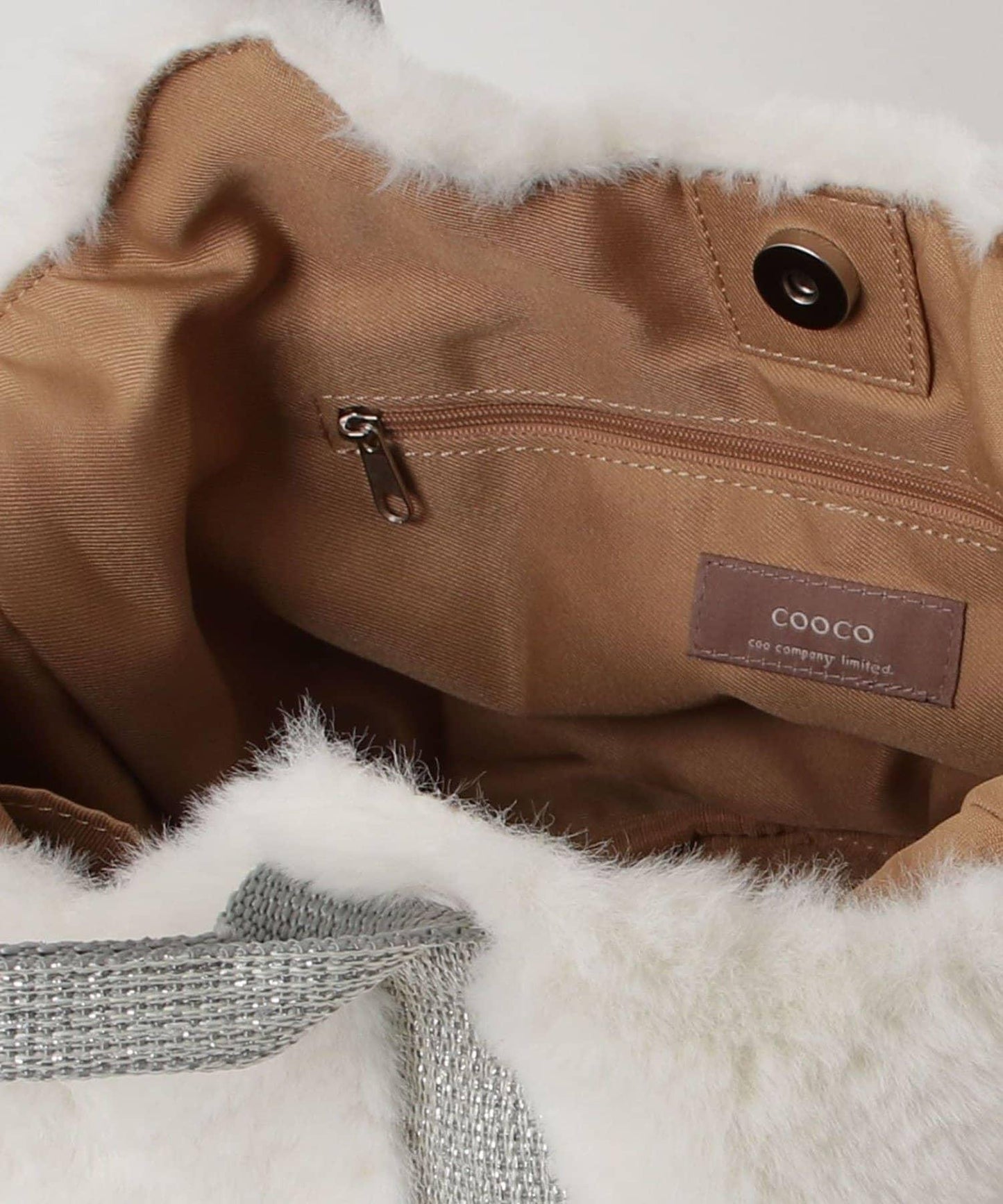 亮片裝飾雙用環保毛絨托特包