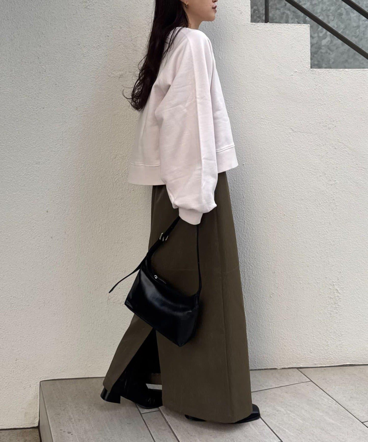 酸洗工藝標誌印花插肩袖衛衣