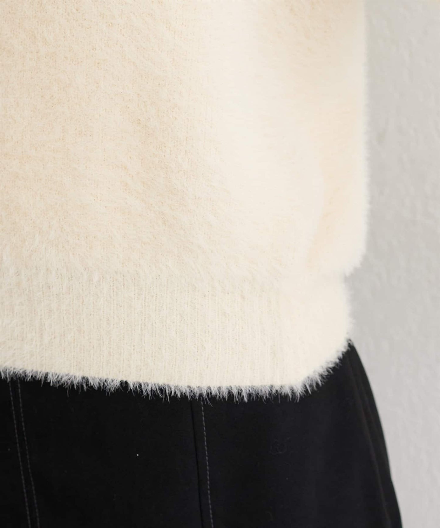 羽毛紗短袖針織套頭衫