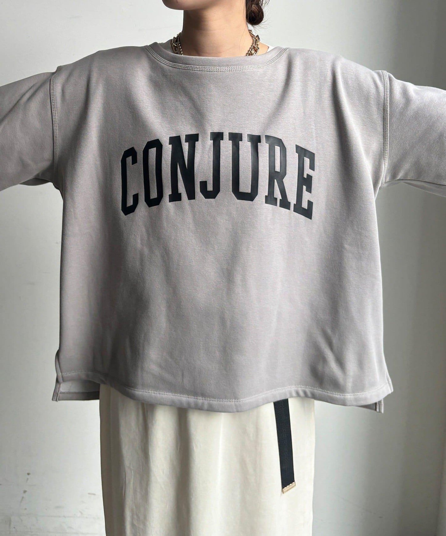 前後印花加絨套頭衫