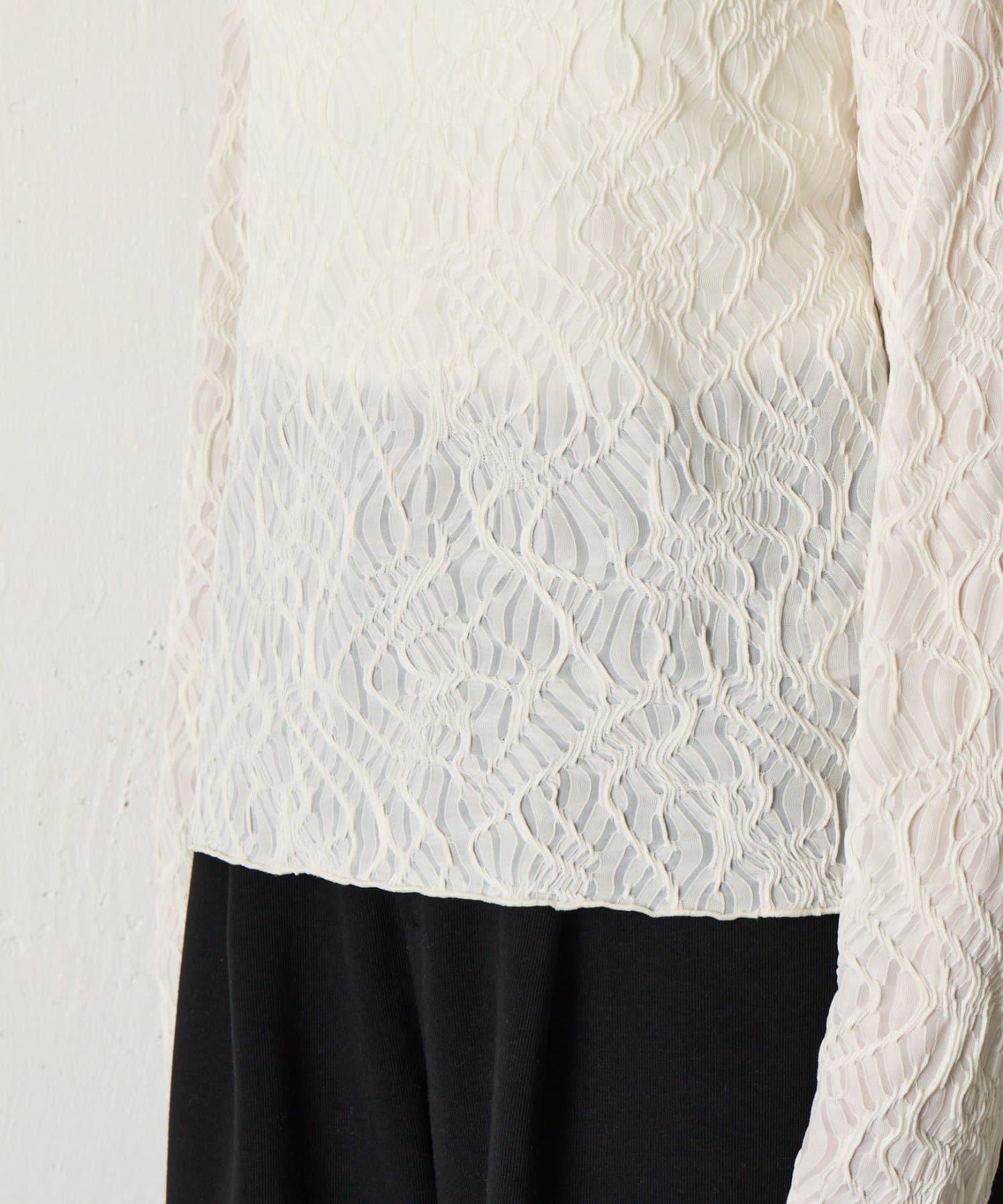 波浪提花套頭衫