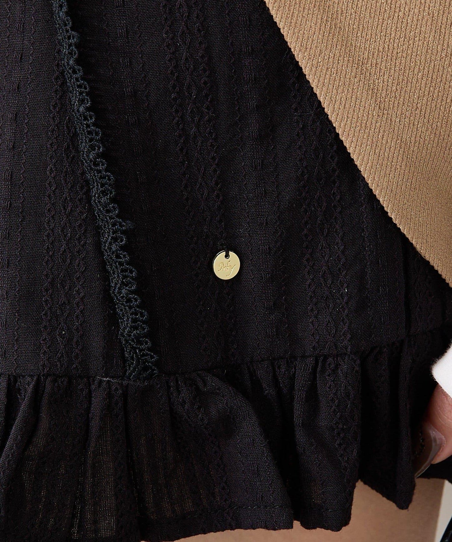 棉質荷葉邊迷你裙