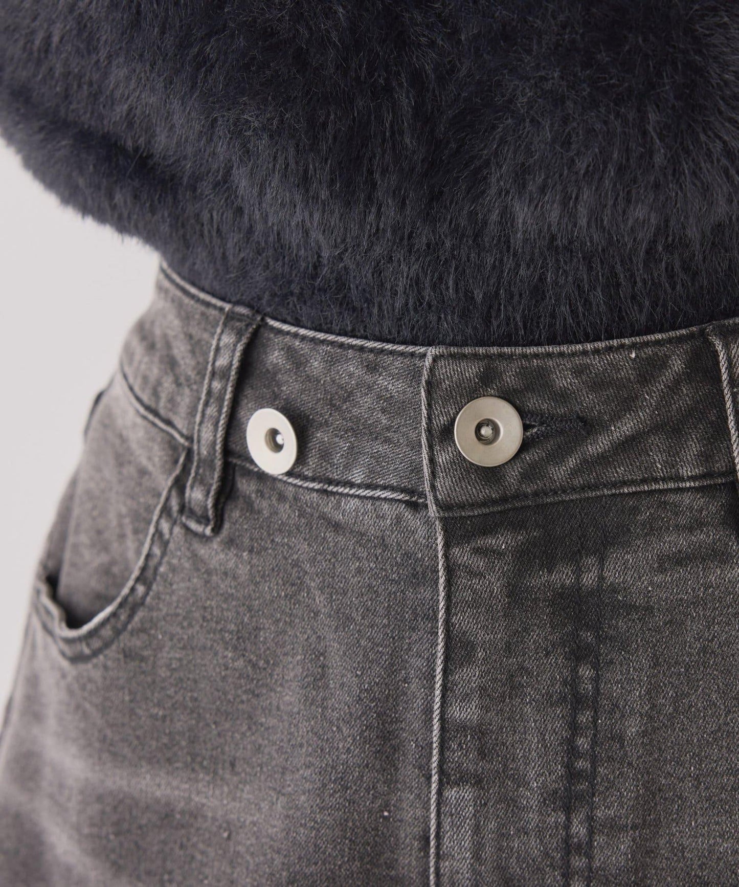 【one after another】可調節腰圍寬鬆牛仔褲