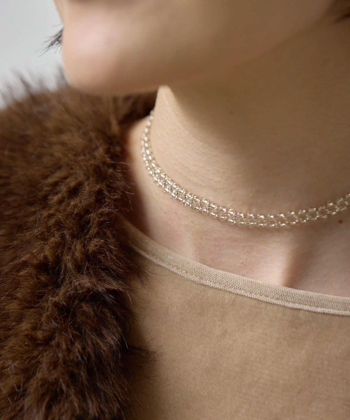 透明珠子頸圈項鍊