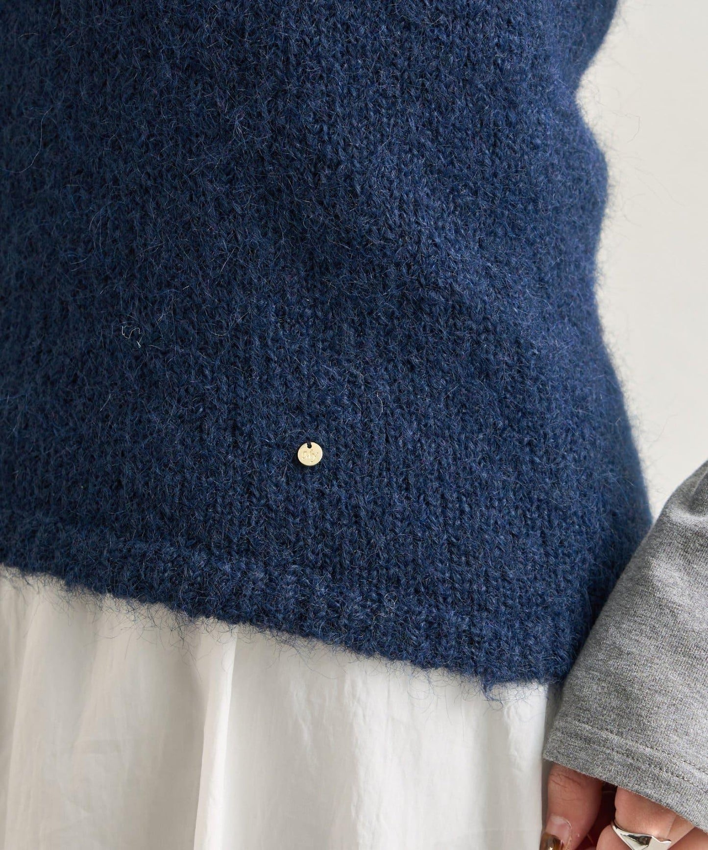 蓬鬆感掛脖針織背心