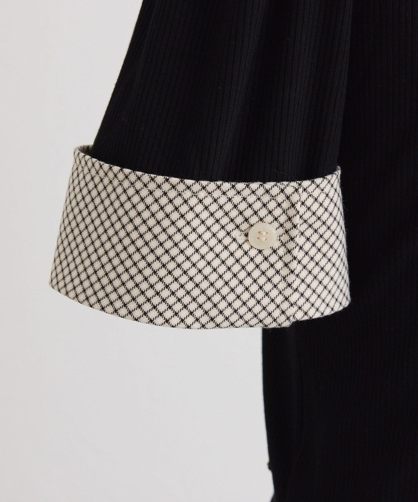 【one after another】拼接格紋上衣