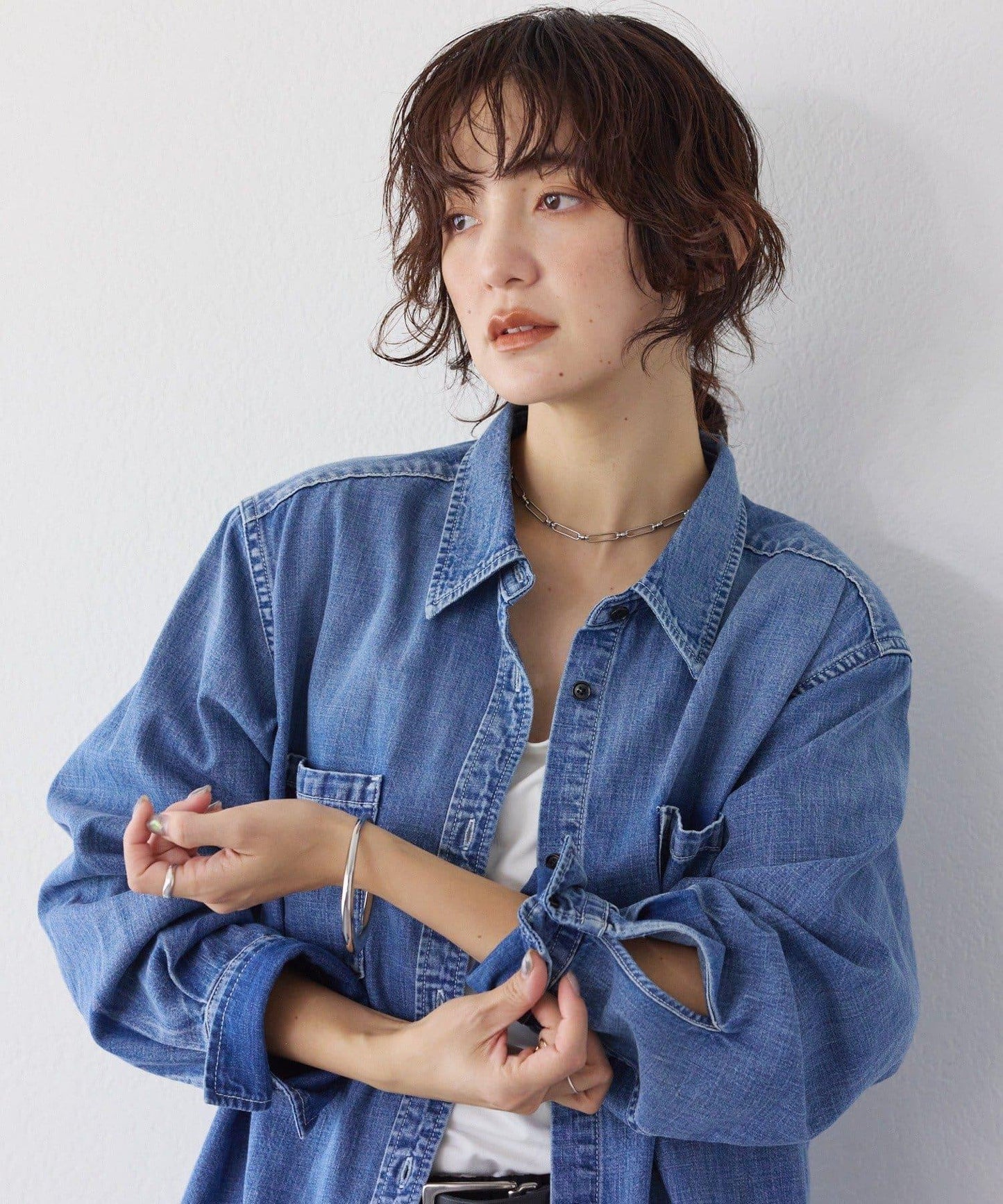 【RIMH】肩墊長款襯衫/預計1月下旬發貨