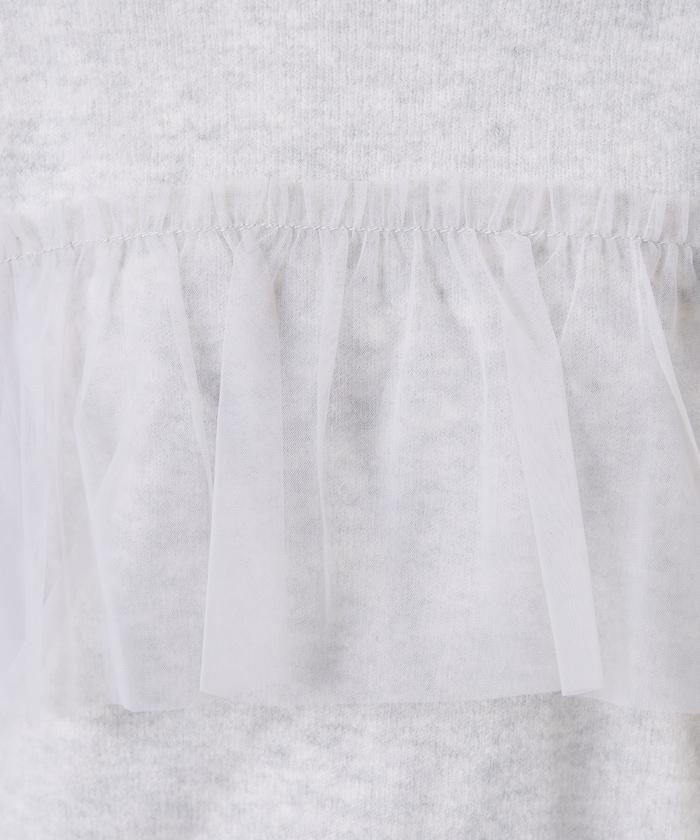 網紗拼接疊穿針織衫