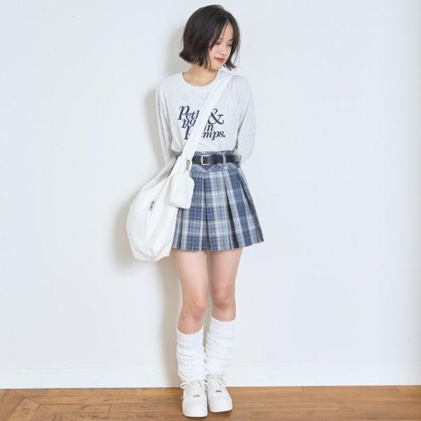 【GOODPRICE】【易護理】帶腰帶格紋百褶裙