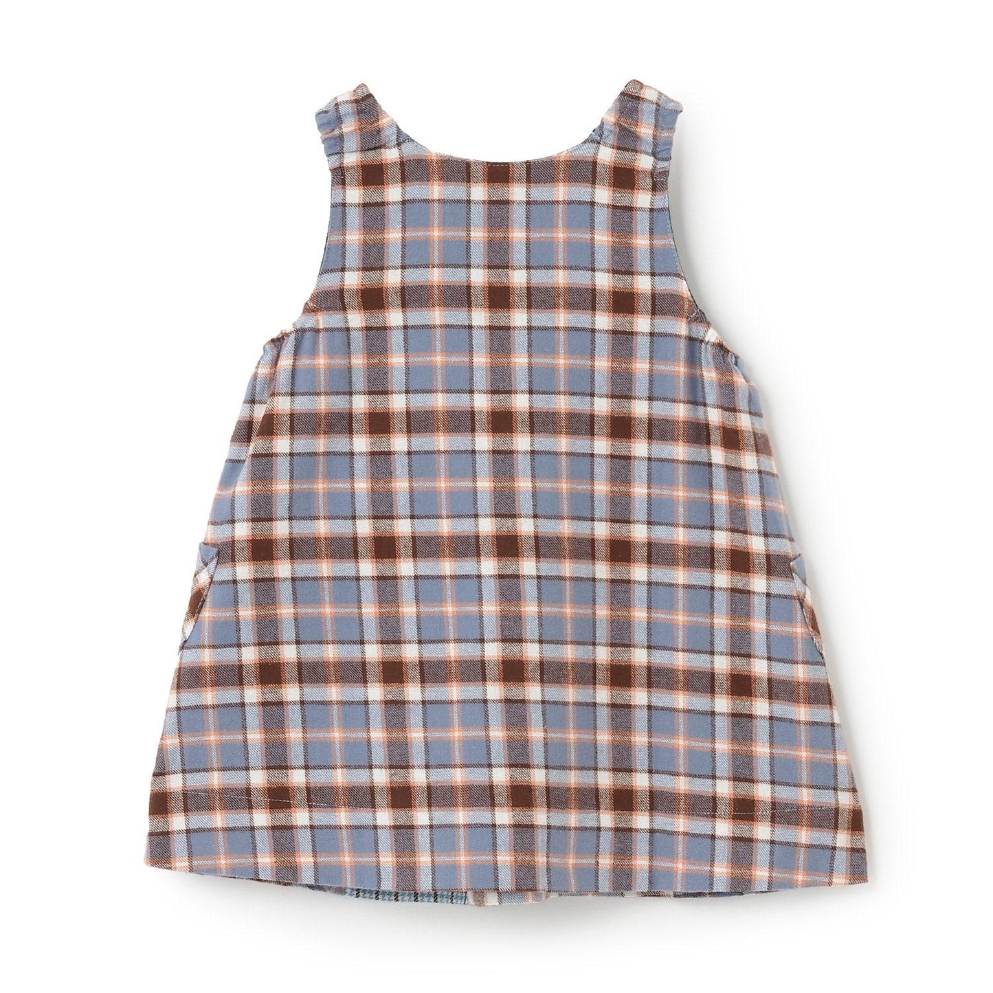 格紋×mimi醬刺繡雙面背心裙