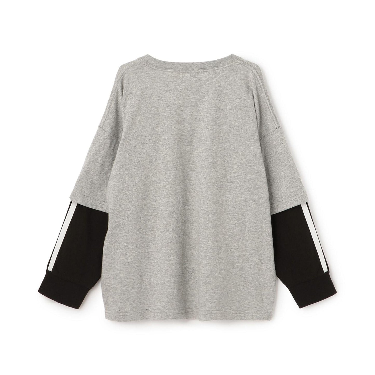 【防汙加工】數字印花疊穿長袖T恤