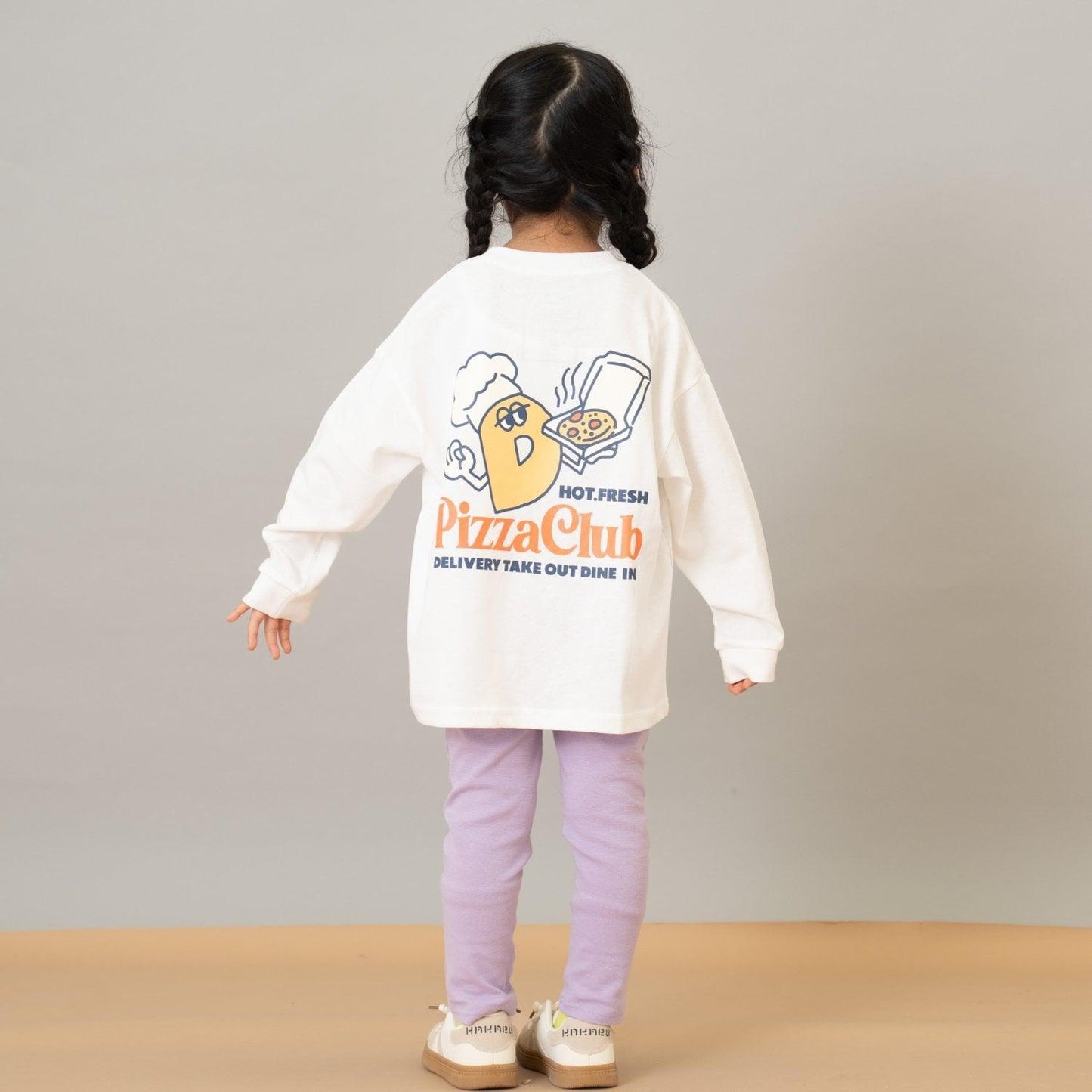 【純棉100】【365D.】OFUZAKE圖案長袖T恤