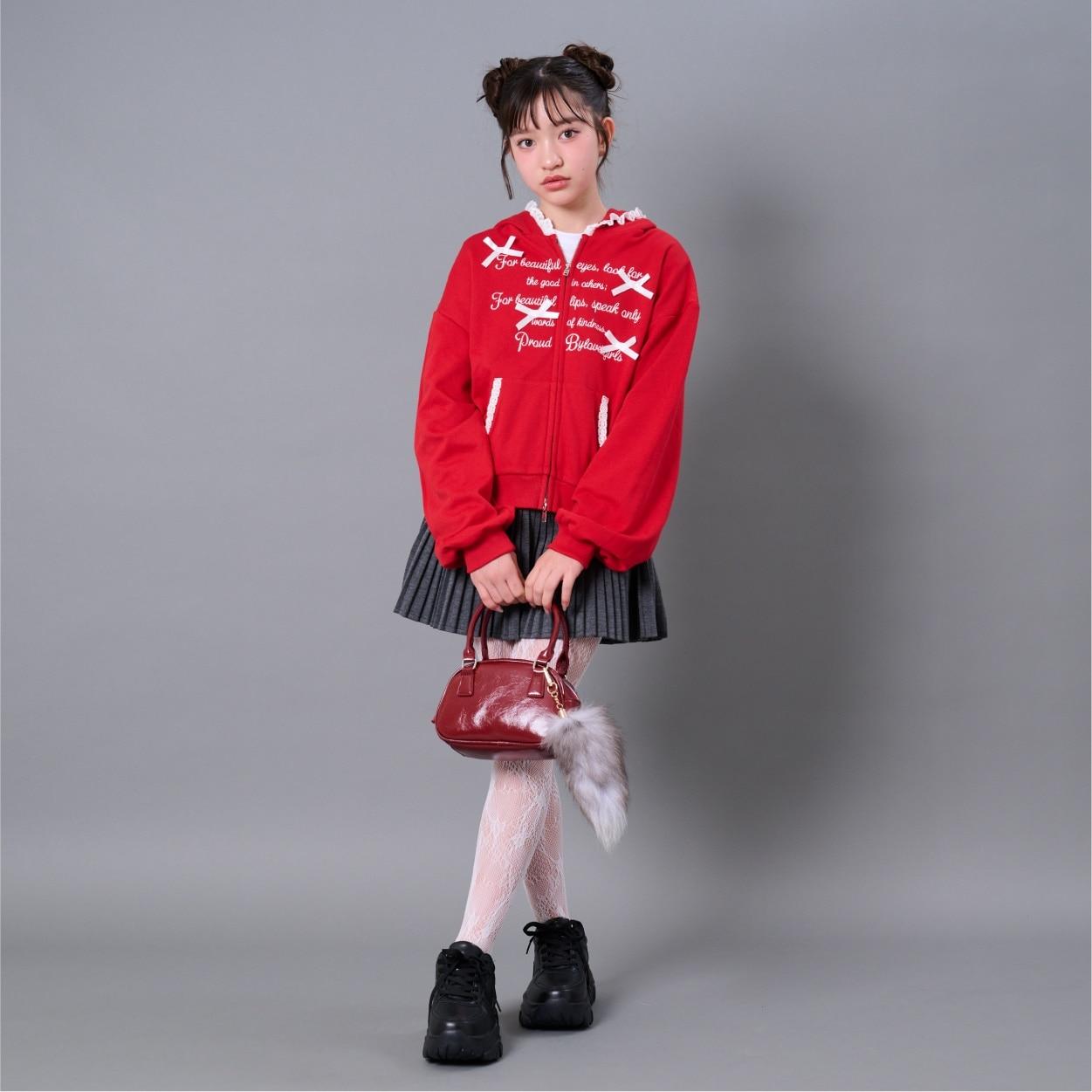 蕾絲拼接連帽衛衣