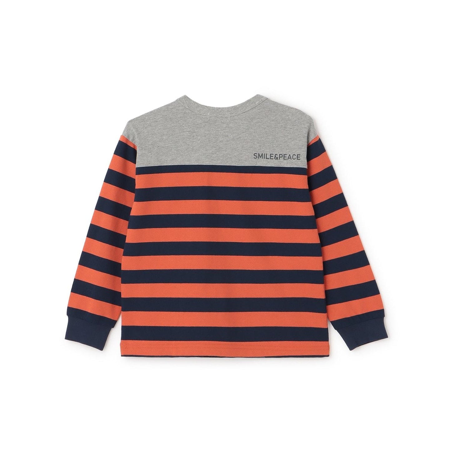 繡花標誌條紋長袖T恤