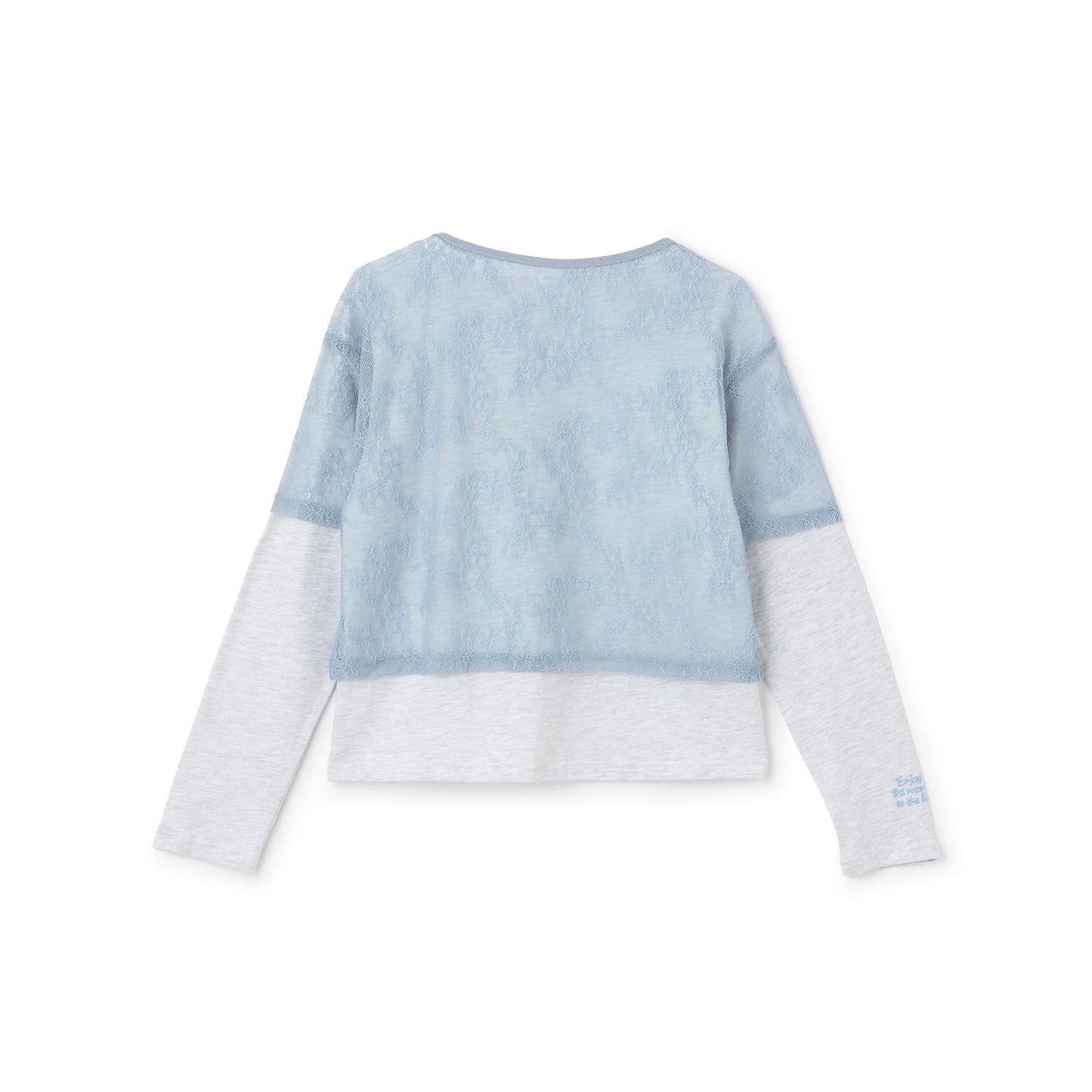 【Trois Lapins】蕾絲T恤疊穿套裝