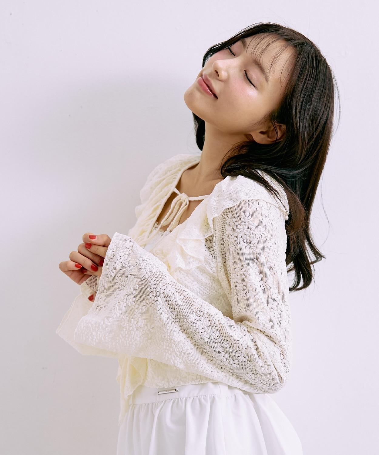 荷葉邊短款開衫吊帶套裝【韓國時尚】