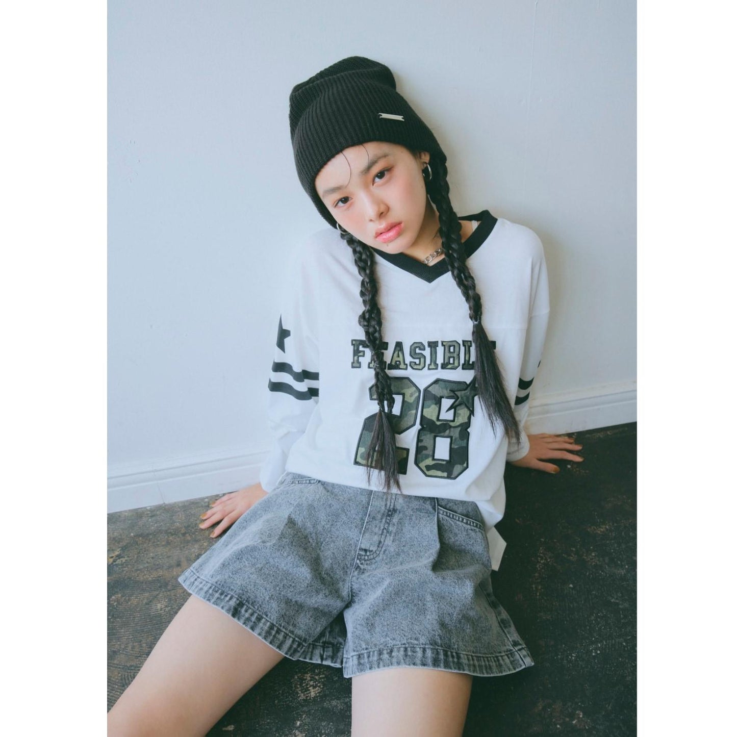 【LTXC/速幹】數字印花寬鬆T恤