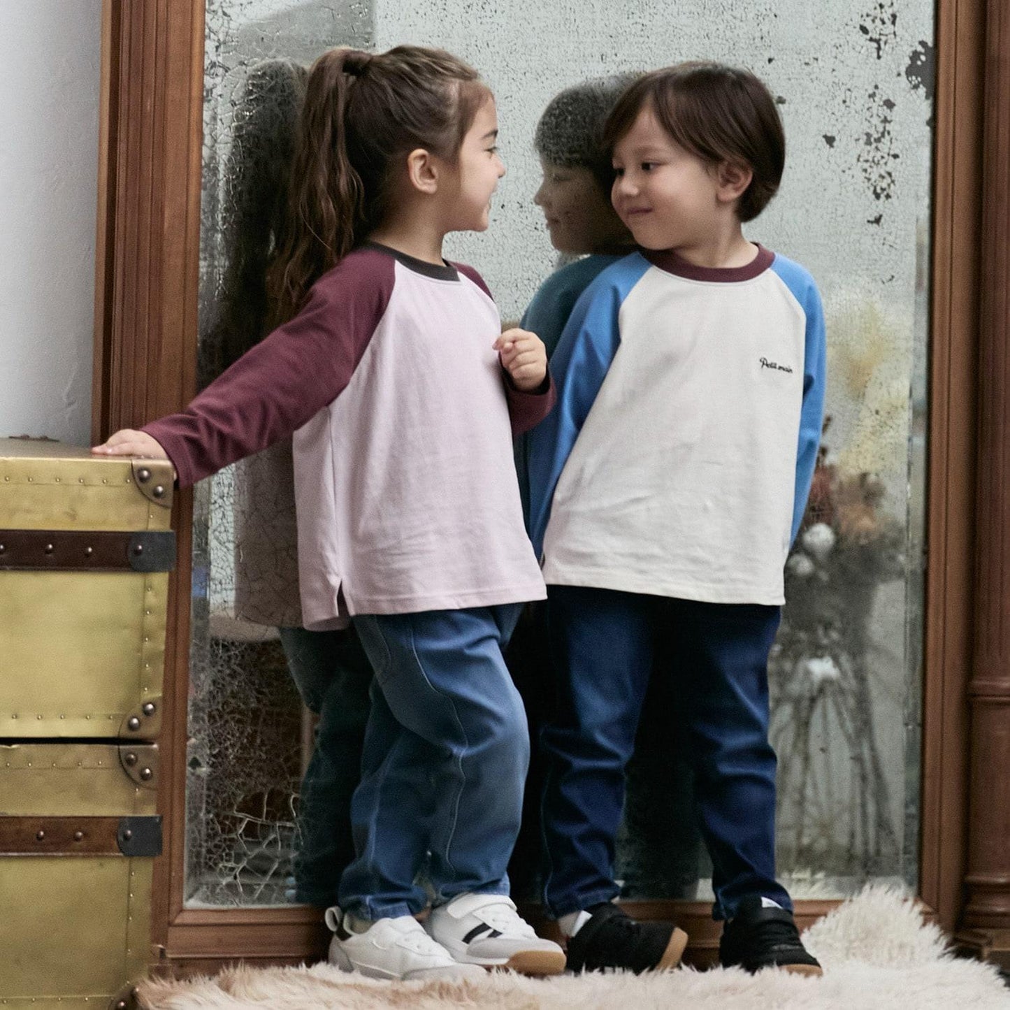 【有機棉】插肩長袖T恤