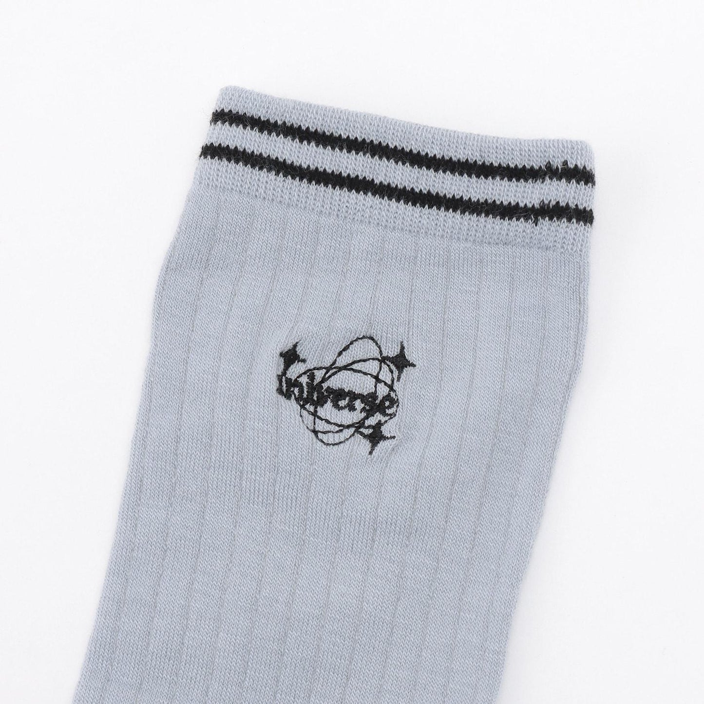 條紋羅紋過膝長襪