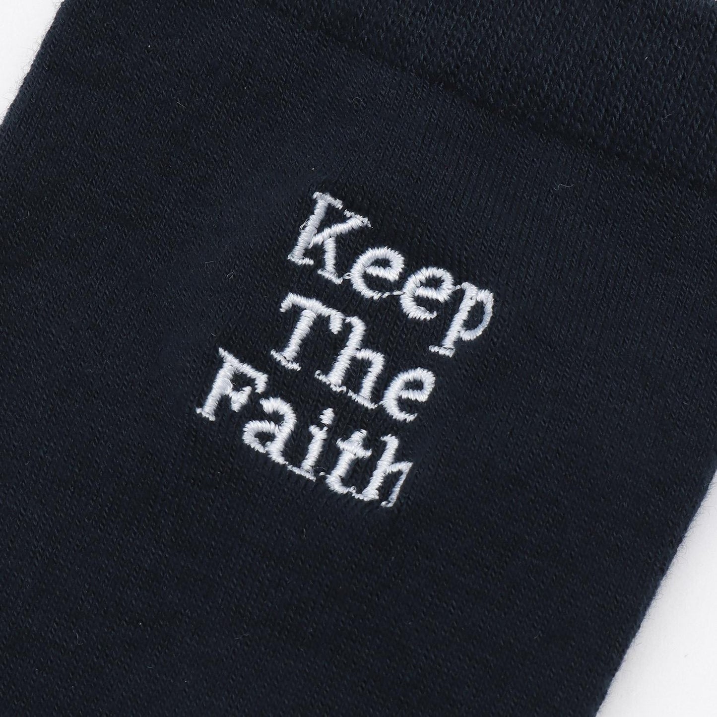 三段刺繡過膝襪