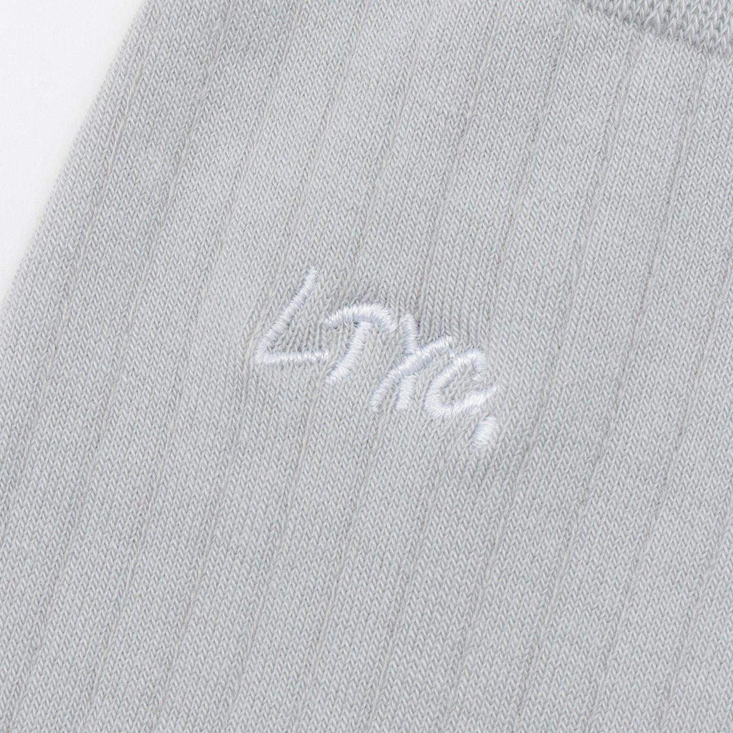 LTXC刺繡羅紋高筒襪