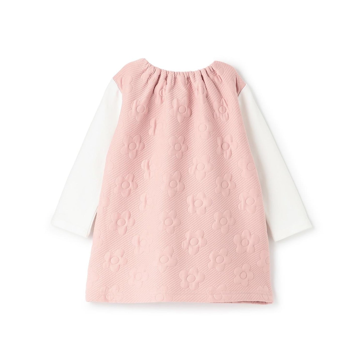 mimi醬斜挎包風格花卉絎縫連衣裙