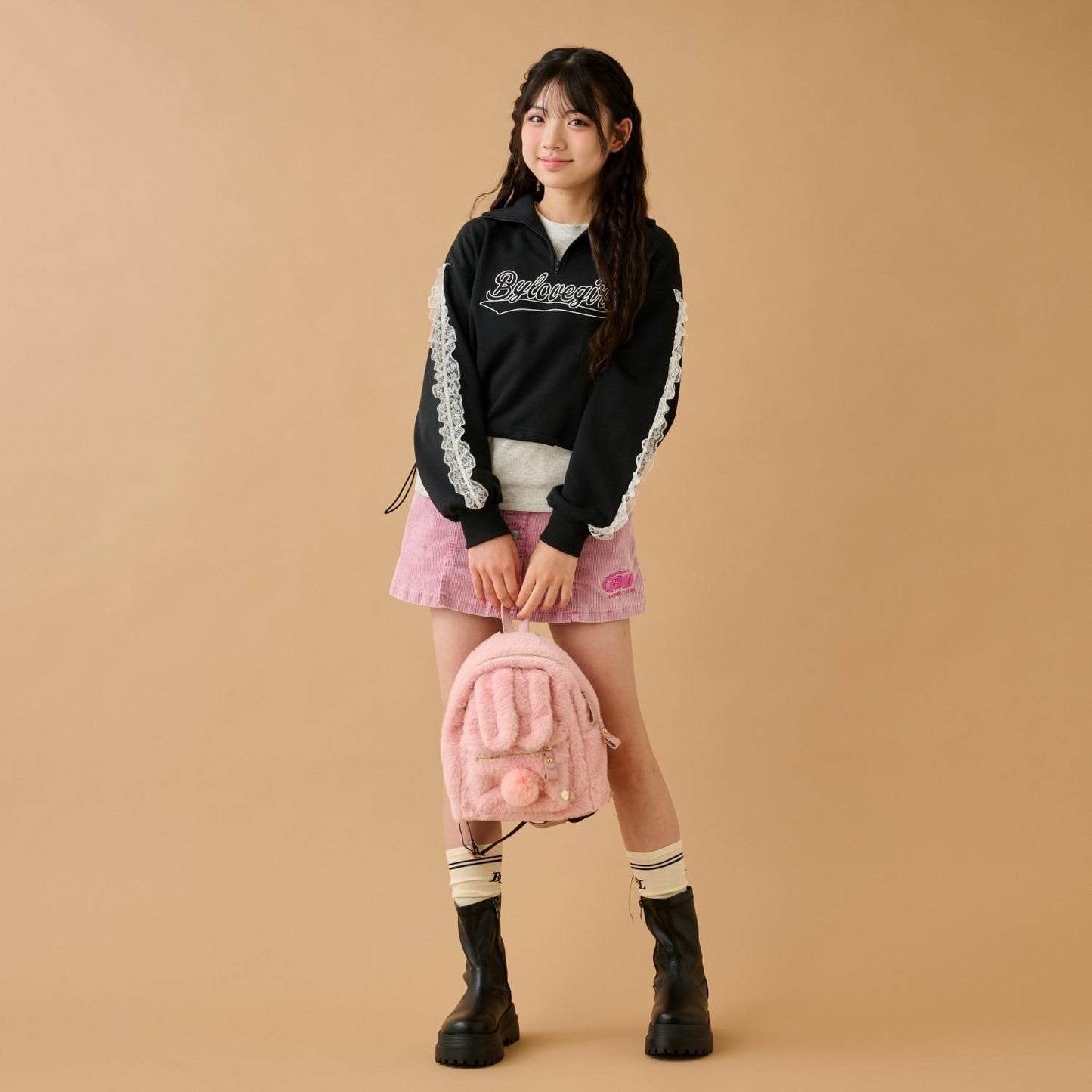 半拉鍊抽繩套頭衫