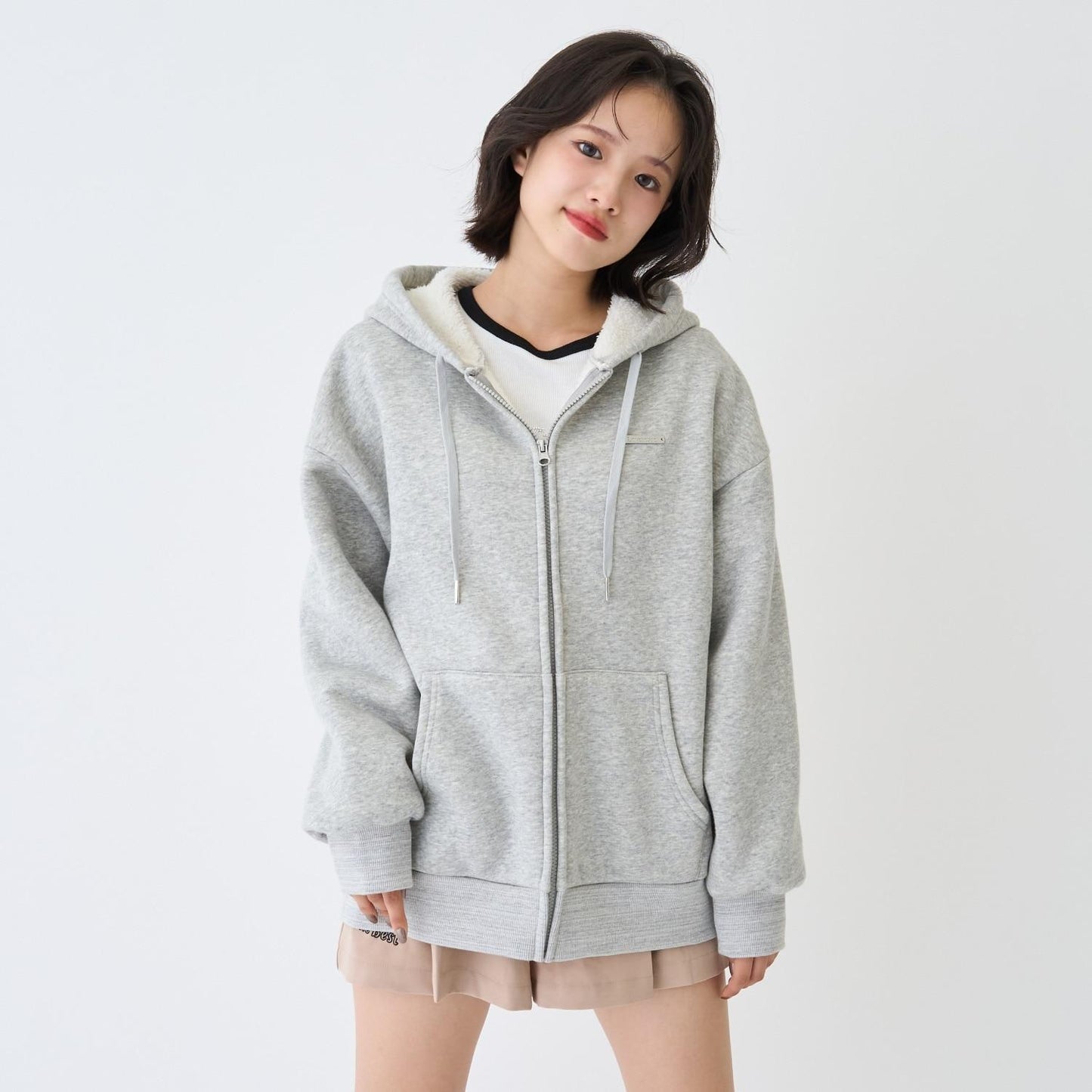 內里加絨拉鍊連帽衛衣