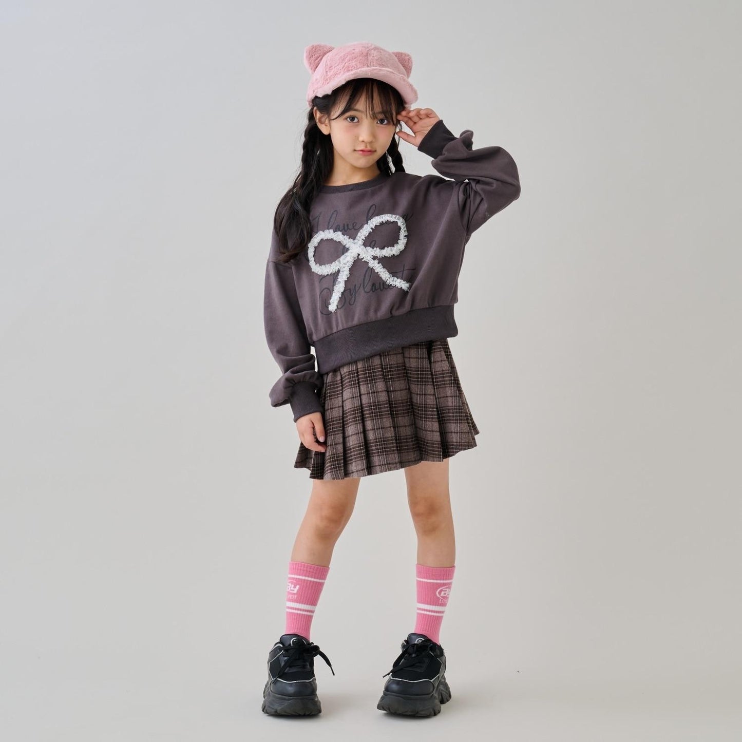 網紗蝴蝶結套頭衫