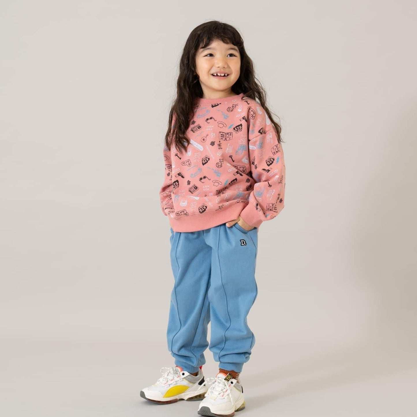 滿版圖案混合衛衣/運動衫