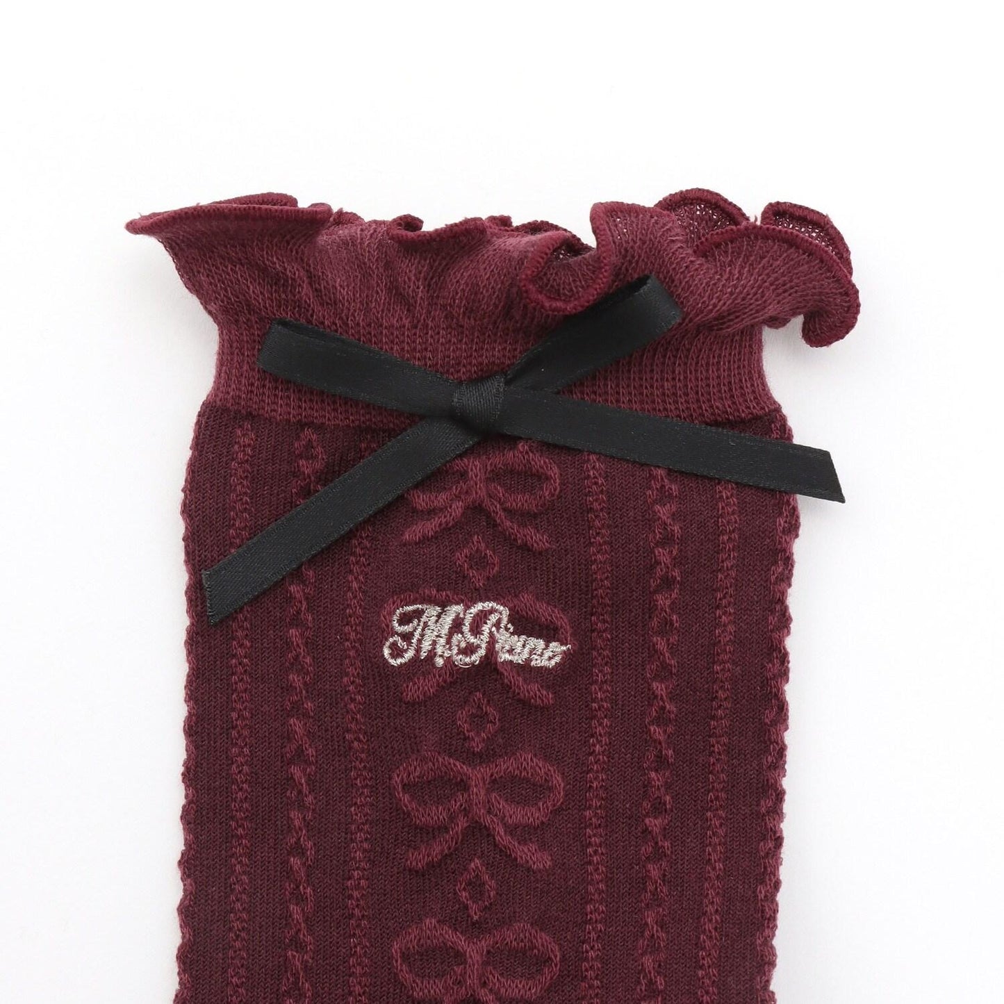 荷葉邊蝴蝶結襪