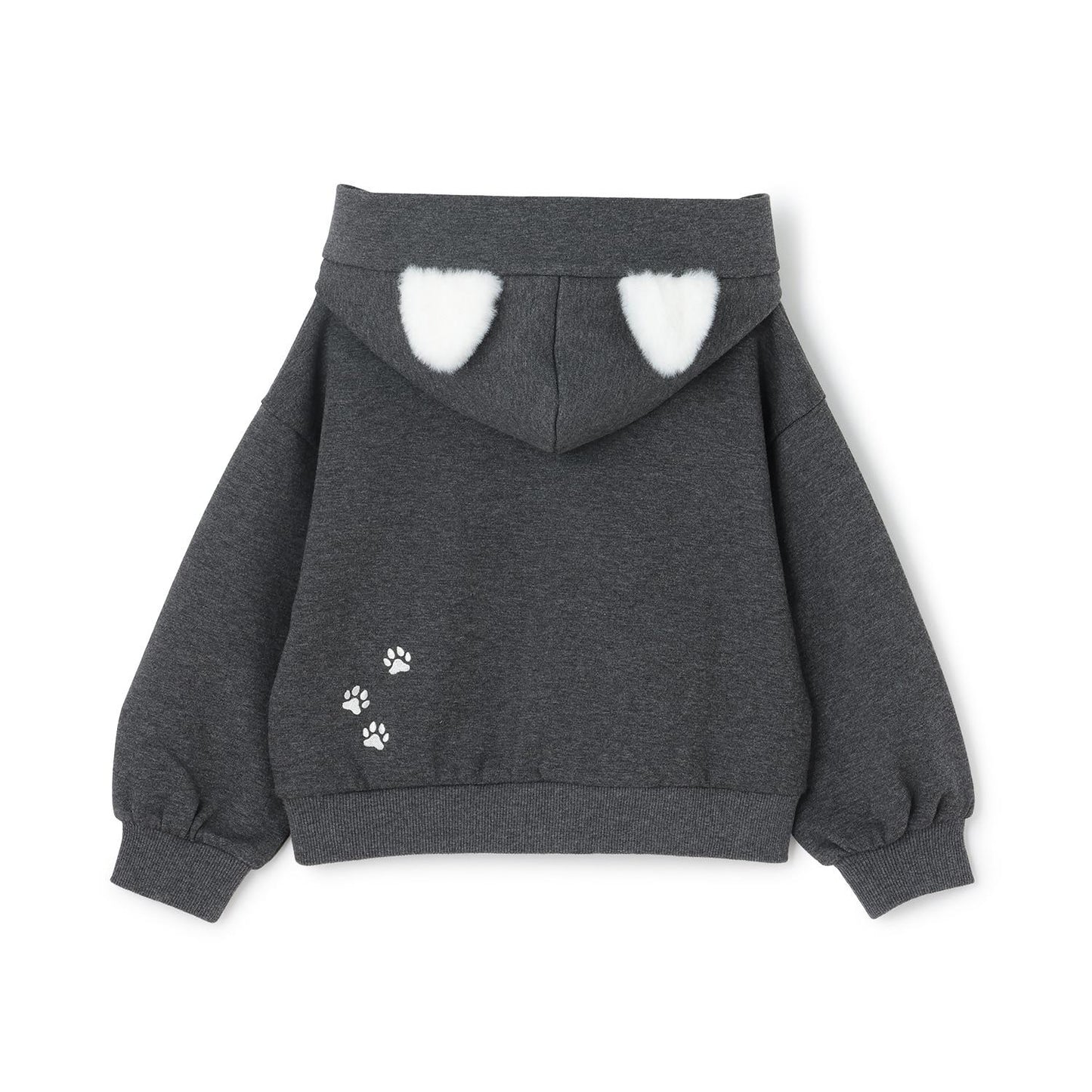 貓耳仿皮草標誌連帽衛衣