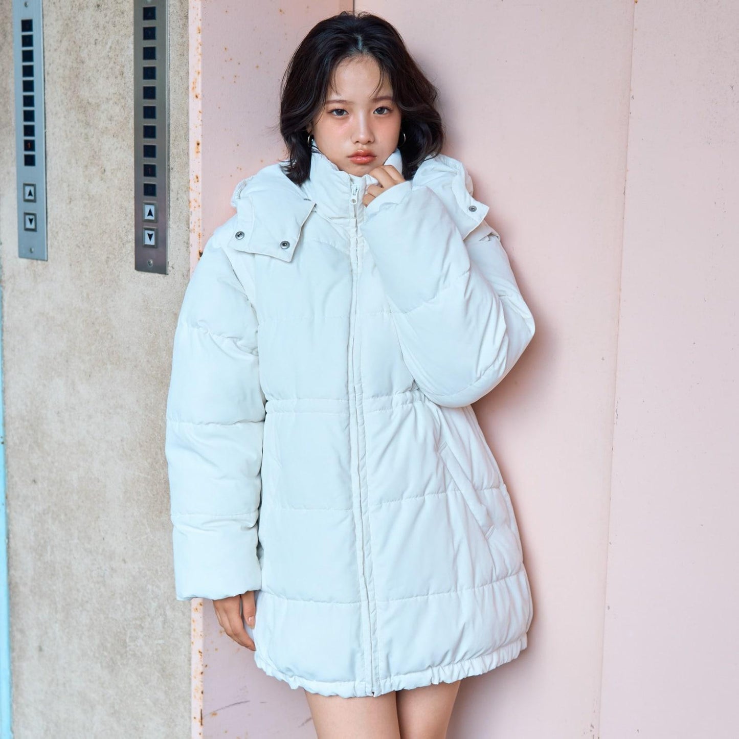 可拆卸袖長款夾克