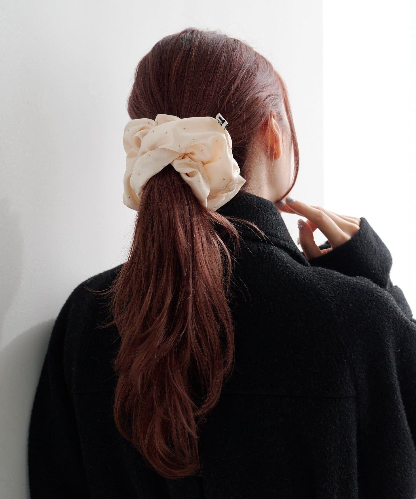 【fiw.】鉚釘緞面髮圈