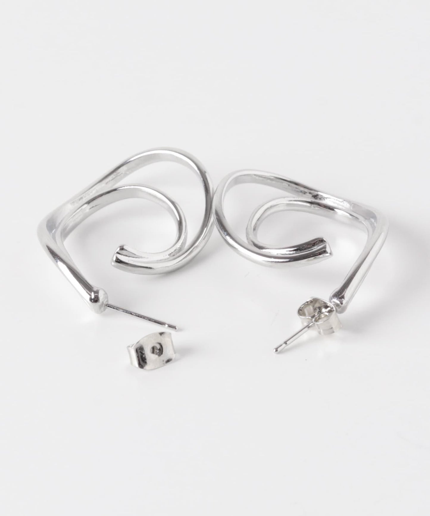 微光金屬層疊圈形耳環