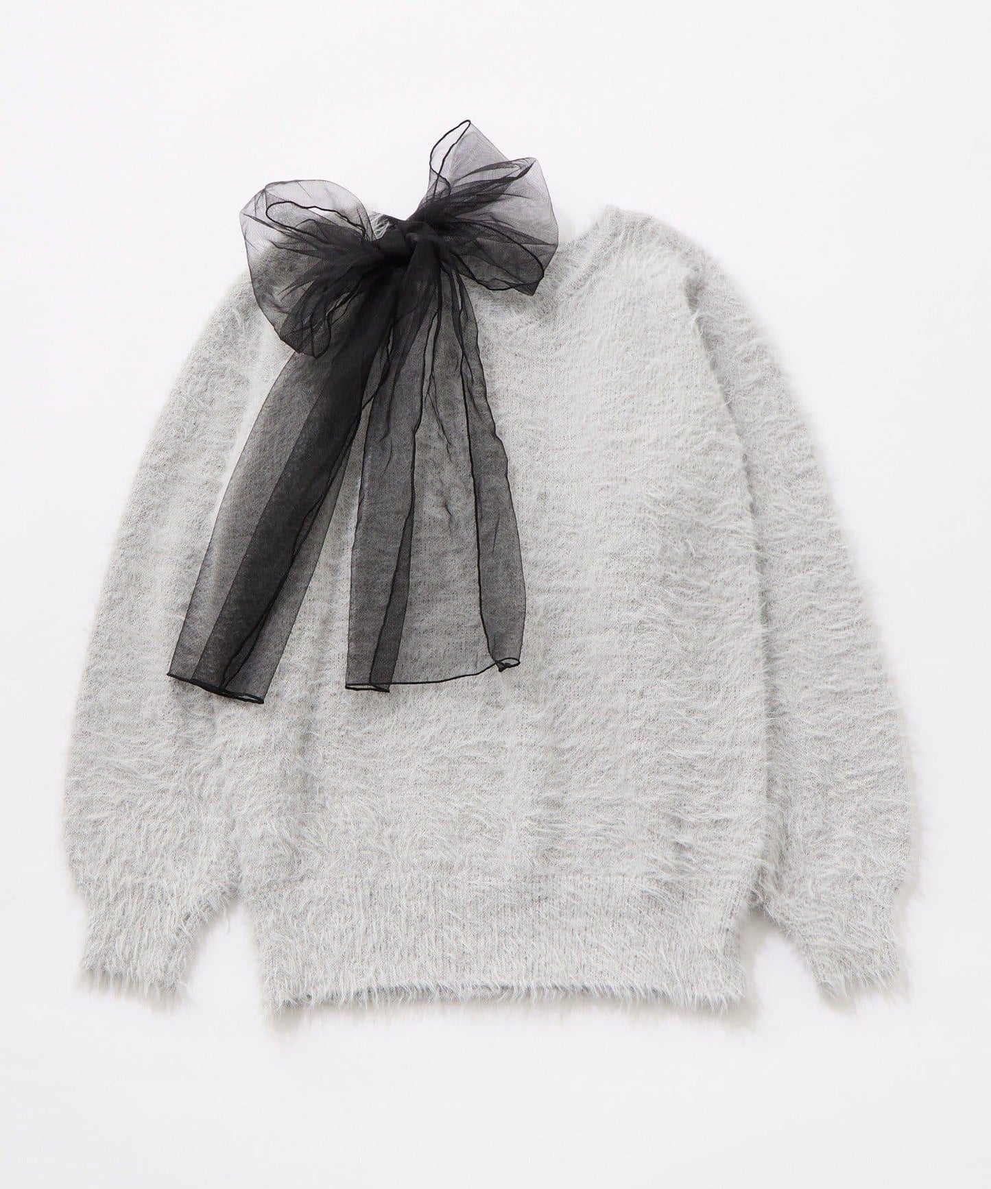 網紗蝴蝶結寬鬆連衣裙