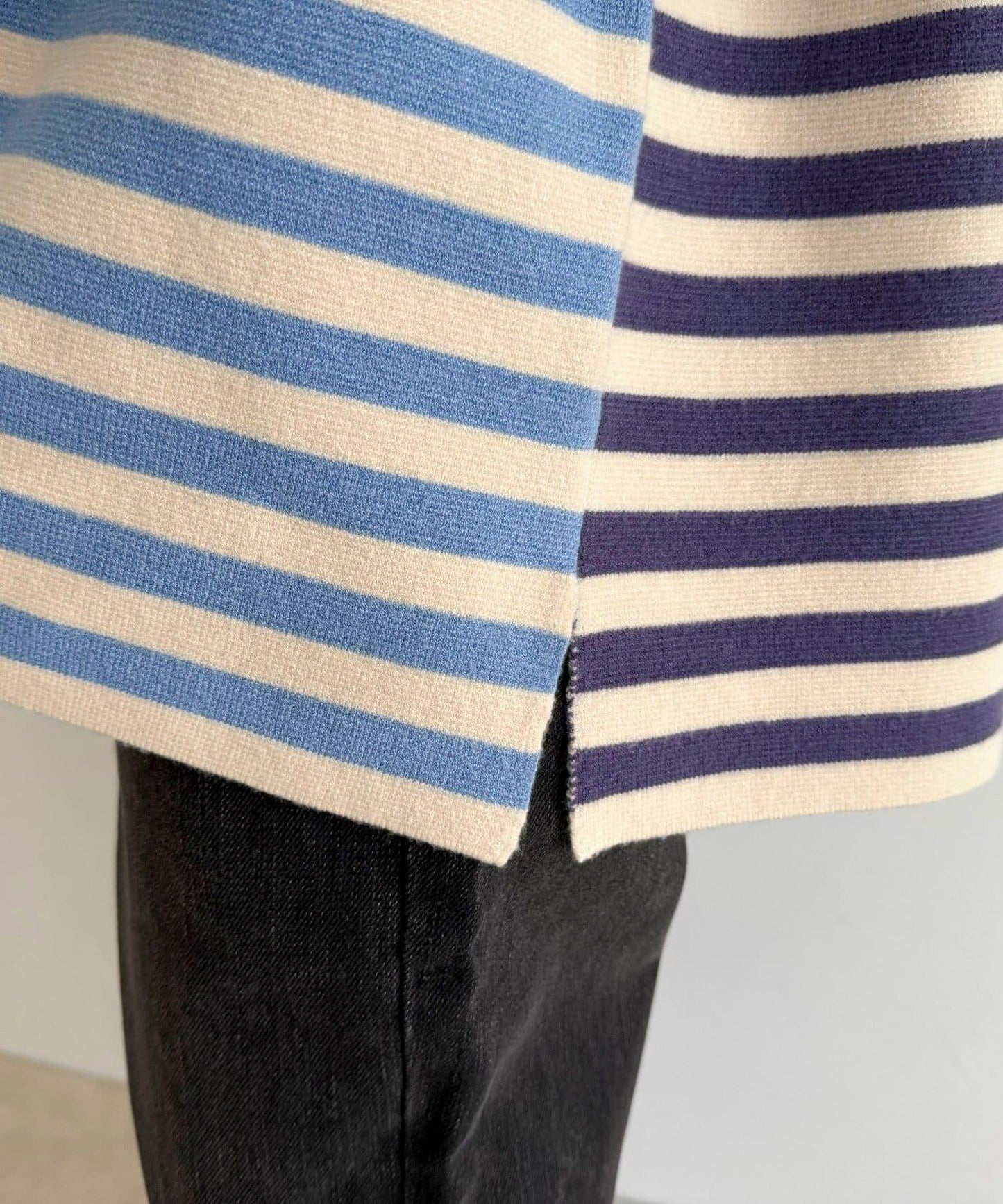 【GEVACO/ゲバコ】條紋針織套頭衫