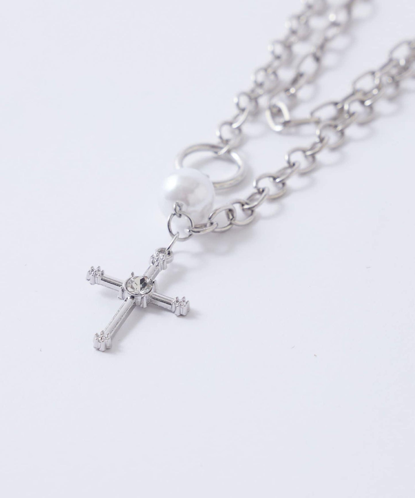 雙層鏈條十字架項鍊