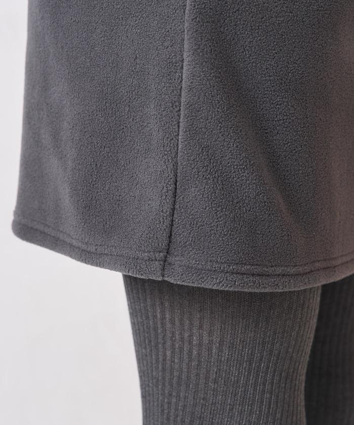 學院風標誌羊羔絨迷你裙<可搭配套裝>