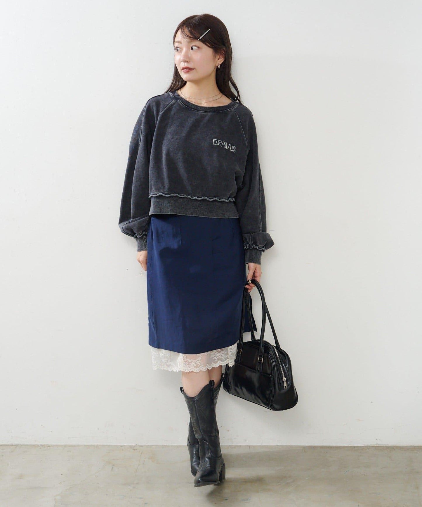 【Kastane】水鑽裝飾衛衣