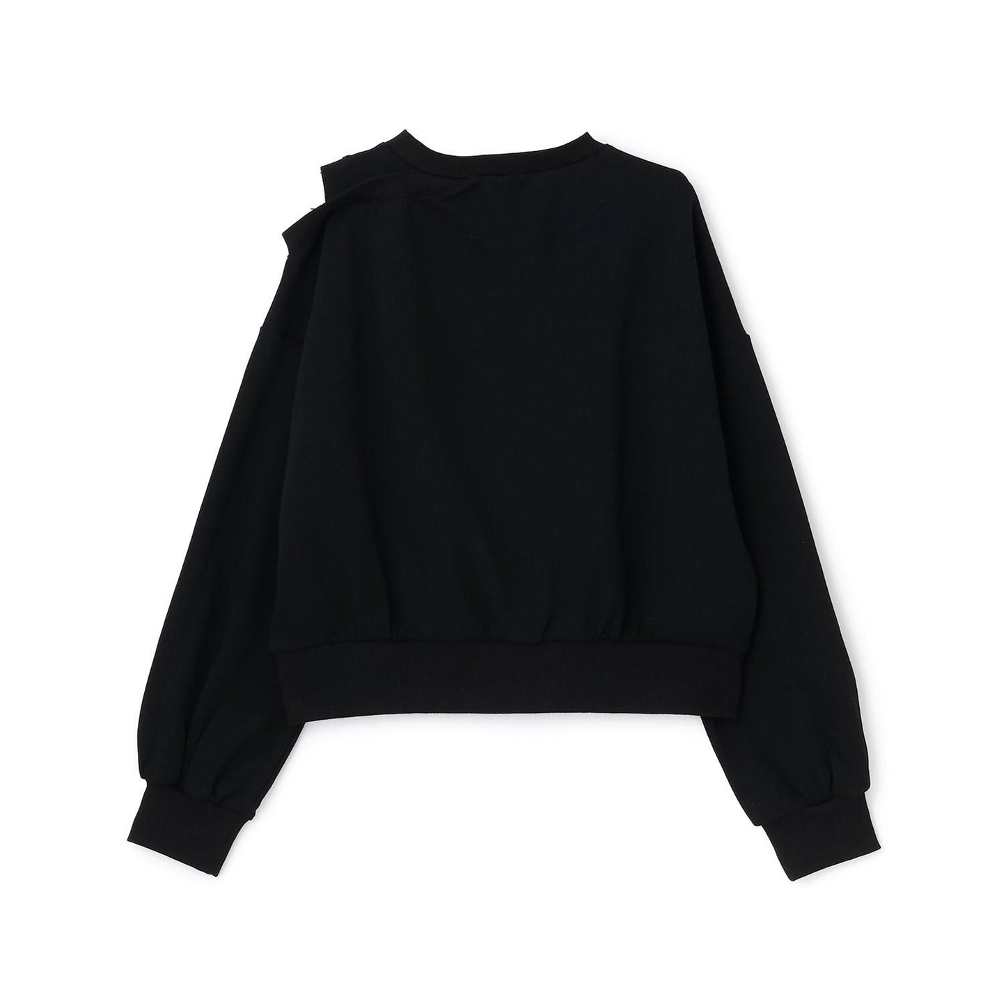 愛心貼布露肩衛衣