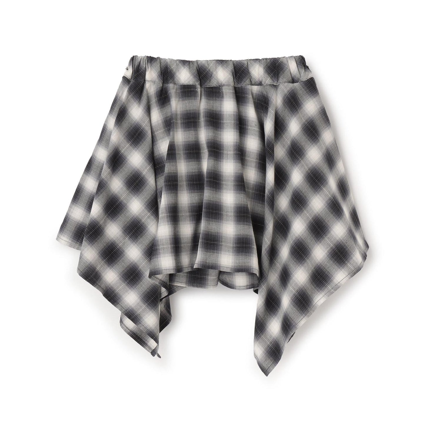 格紋不規則下襬半身裙