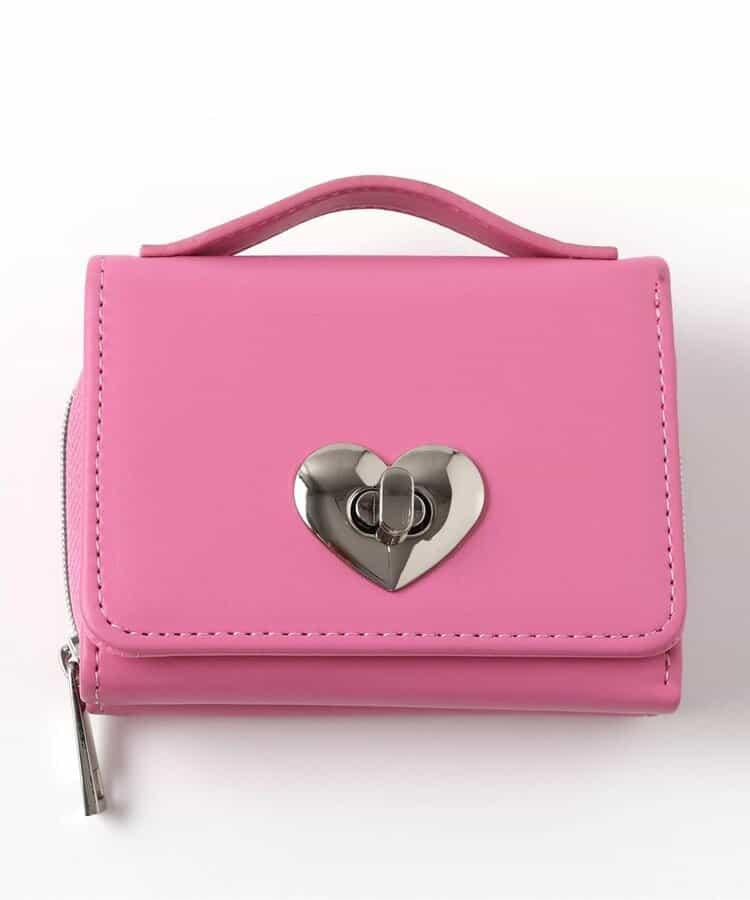 愛心鎖單肩錢包