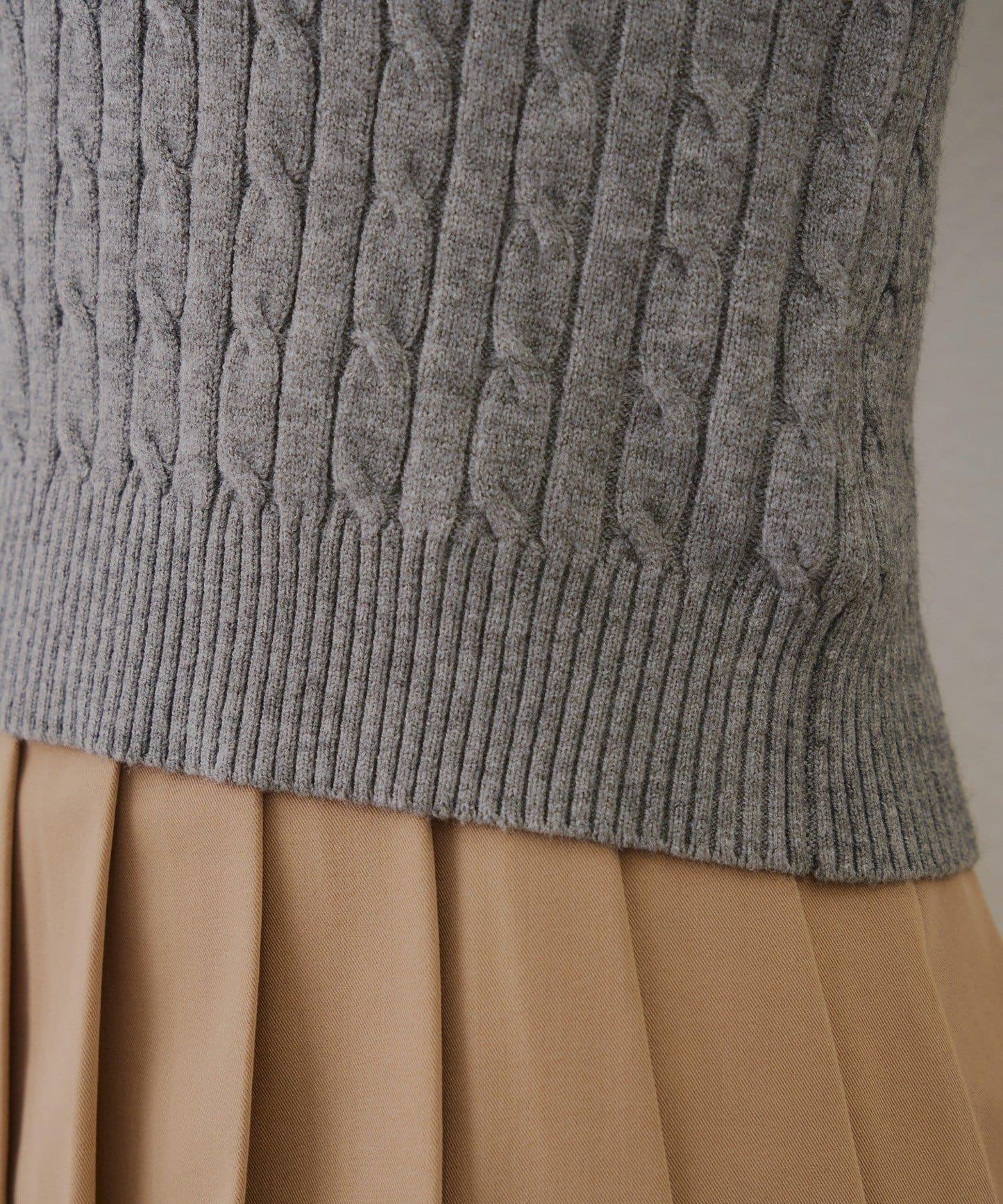 2件裝領口電纜針織POLO衫