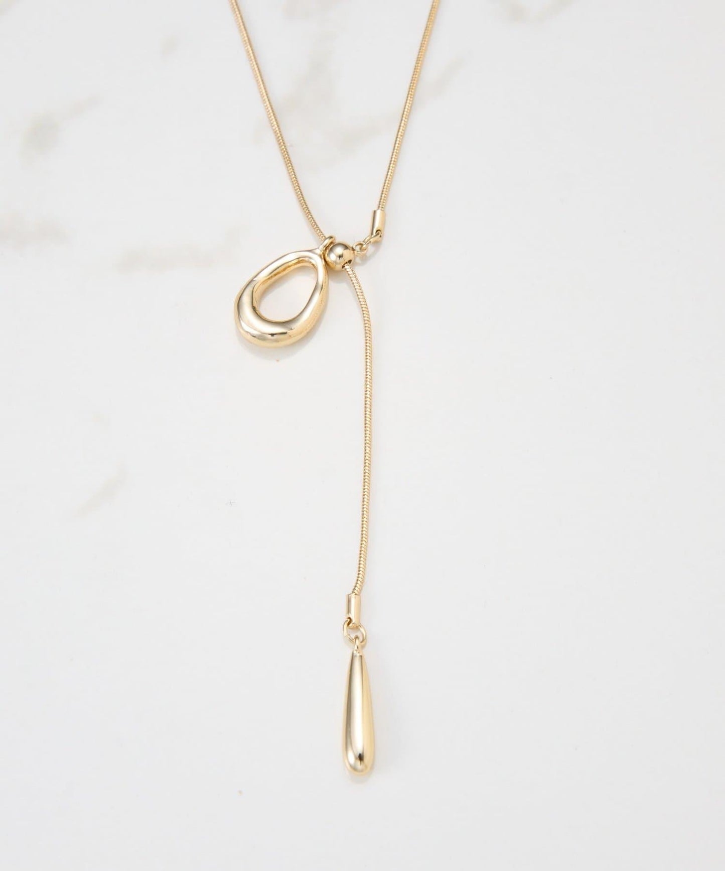 【PAPILLONNER/パピヨネ】橢圓滑動兩用項鍊