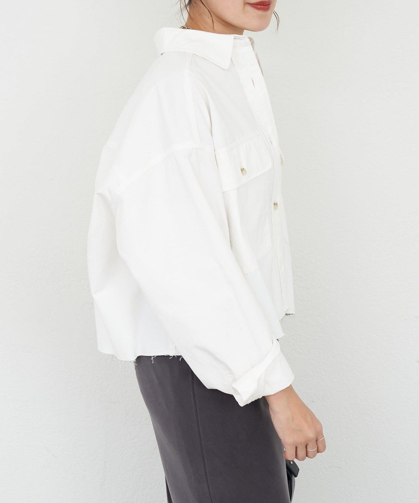 【26SS】牛仔超短款襯衫