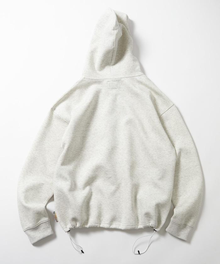 寬鬆版型抽繩針織面料單點logo拉鍊連帽衛衣