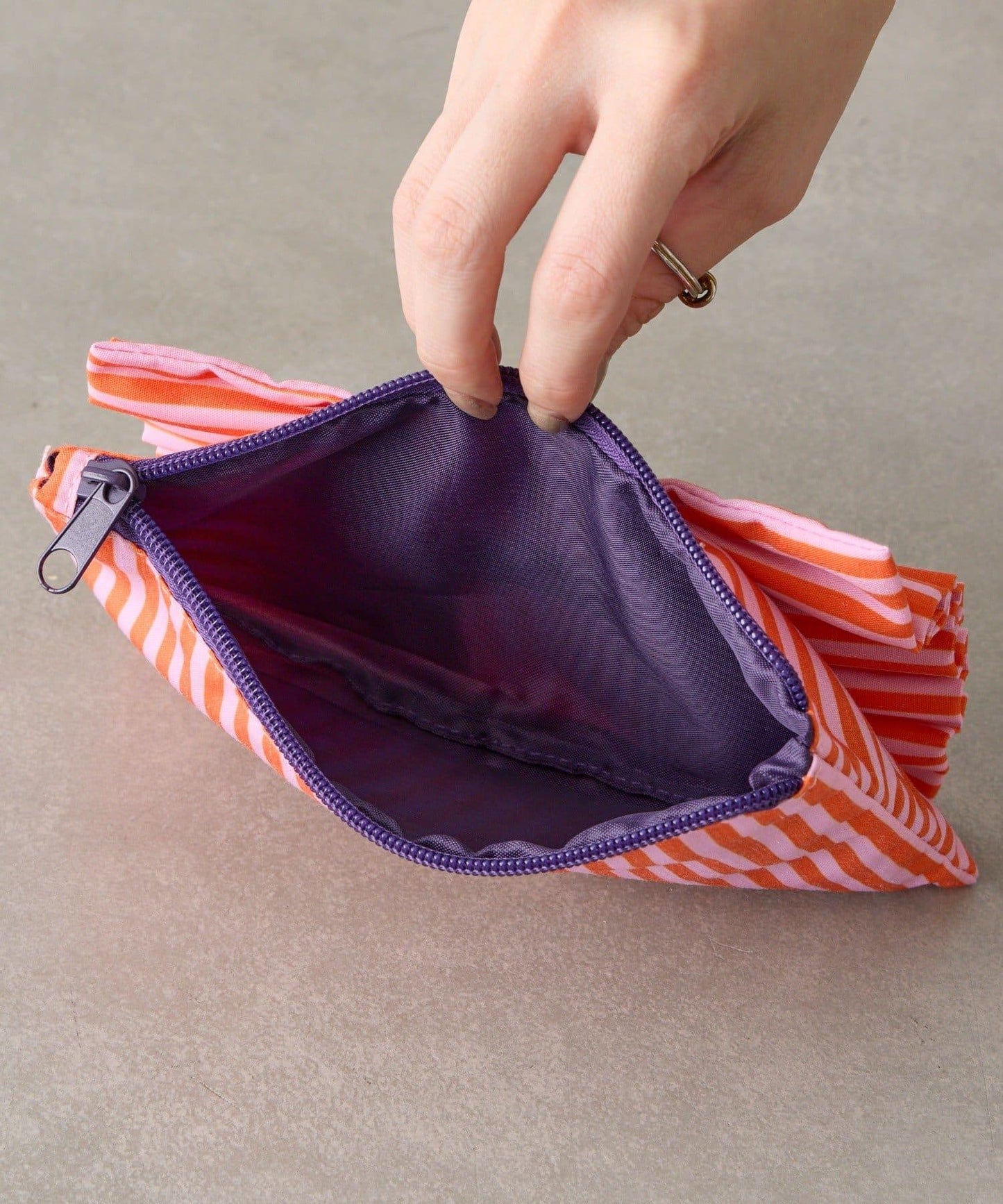 條紋棉質收納包M