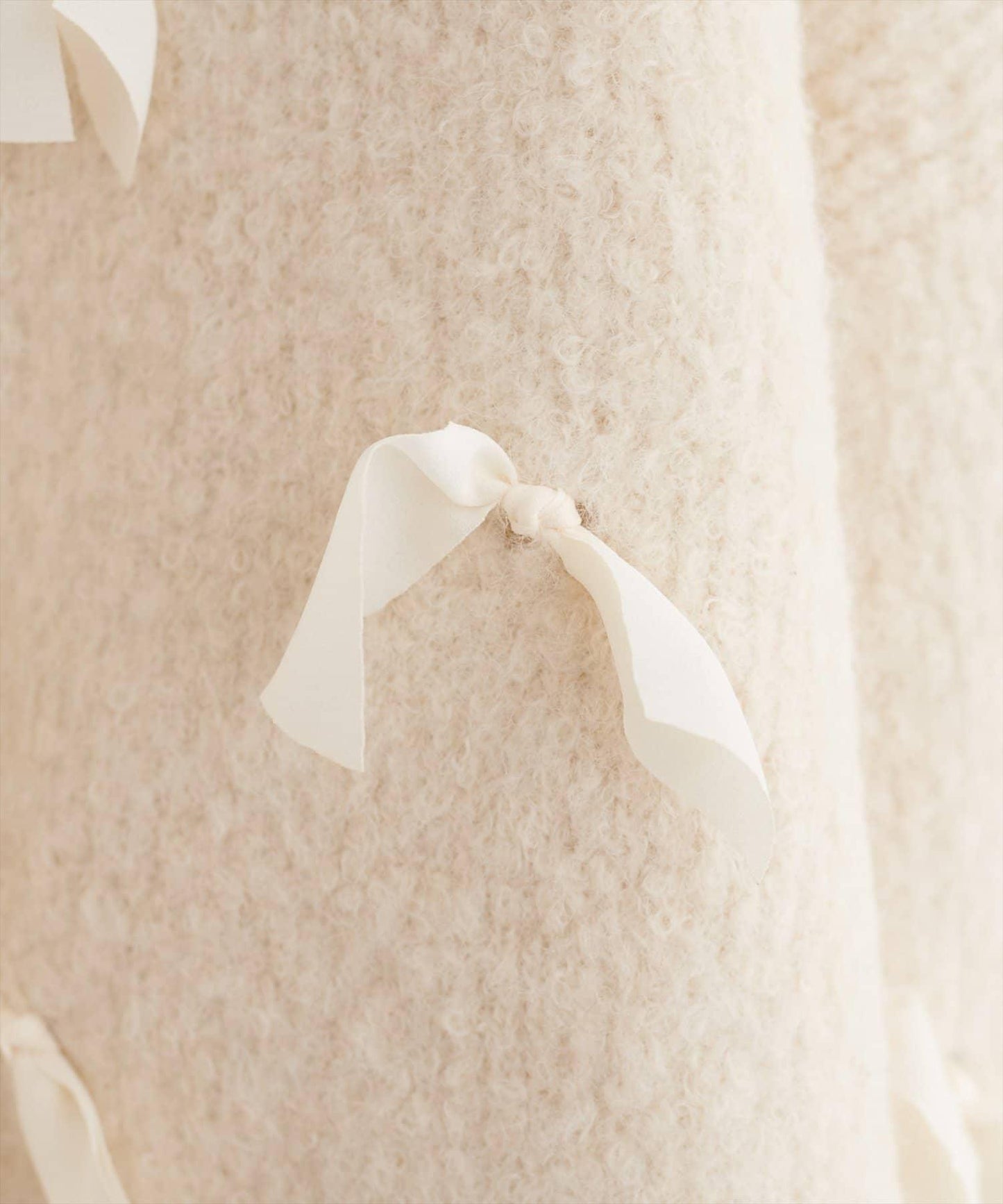 喬其紗蝴蝶結針織衫